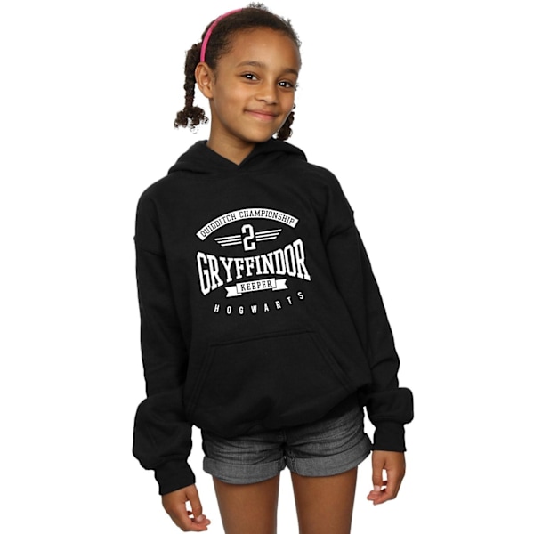 Harry Potter Gryffindor Keeper Hoodie för flickor 12-13 år Svart Black 12-13 Years