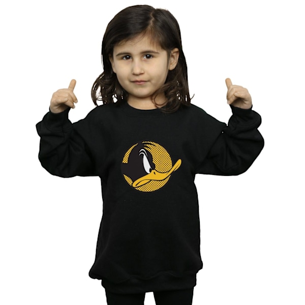 Looney Tunes Girls Daffy Duck Dotted Profile Sweatshirt 9-11 år Black 9-11 Years