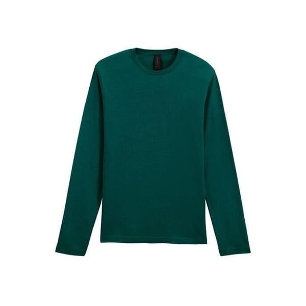 Gildan Herr Soft Style Långärmad T-shirt M Fan Maringrön Fan Marine Green M