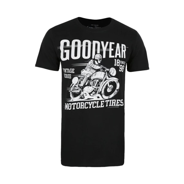 Goodyear Mens Vintage T-Shirt L Svart/Vit Black/White L