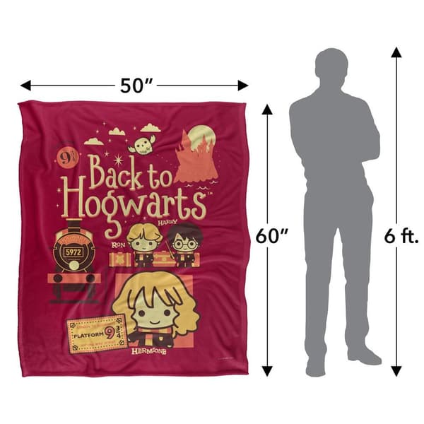 Harry Potter Tillbaka Till Hogwarts Chibi Grupp Filt One Size Mult Multicoloured One Size