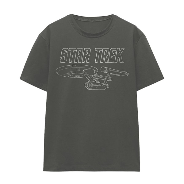 Star Trek Unisex Vuxen The Original Series Enterprise T-Shirt M Charcoal M