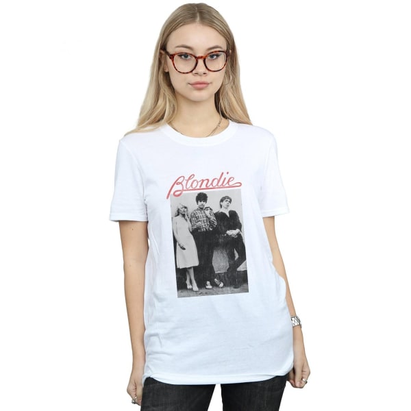 Blondie Womens/Ladies Distressed Band Cotton Boyfriend T-Shirt White XXL