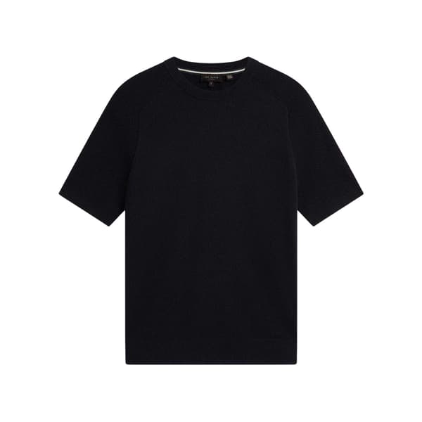Ted Baker Herr Torrent Ullblandning Ribbad Raglan T-shirt S Marinblå Navy S