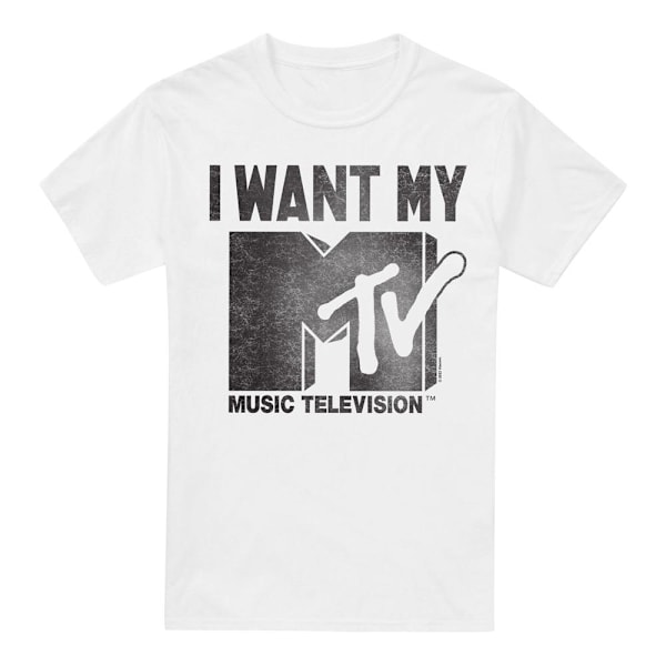 MTV Herr I Want It T-Shirt 4XL Vit White 4XL