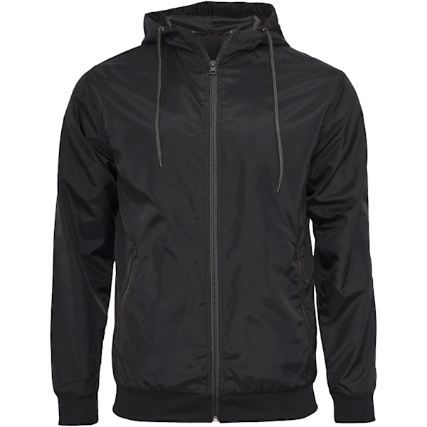 Bygg ditt varumärke Herr Zip Up Wind Runner Jacka S Svart/Svart Black/Black S