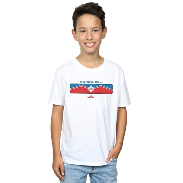 Marvel Pojkar Captain Marvel Skickar T-shirt 5-6 År Vit White 5-6 Years