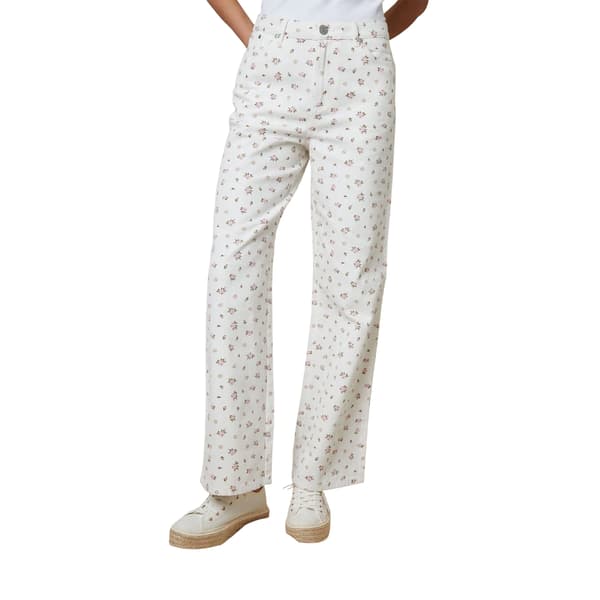 Threadbare Dam/Dam Soleil Blommig Vida Ben Jeans 8 UK R Vit White 8 UK R