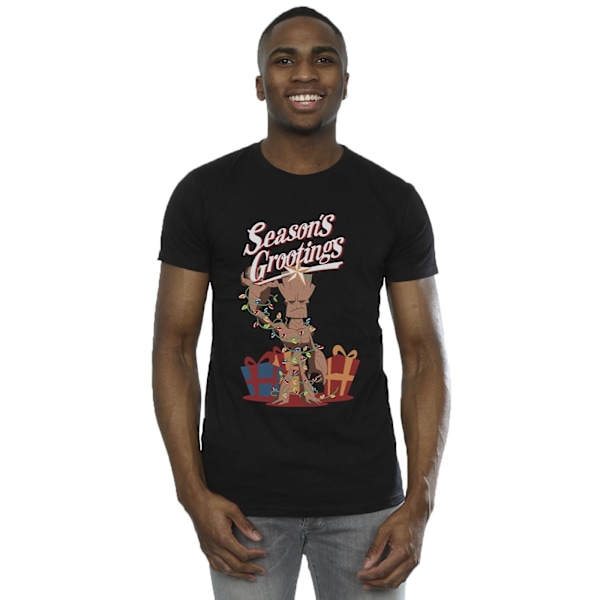 Marvel Comics Groot Season´s Grootings T-shirt 4XL för män Black 4XL