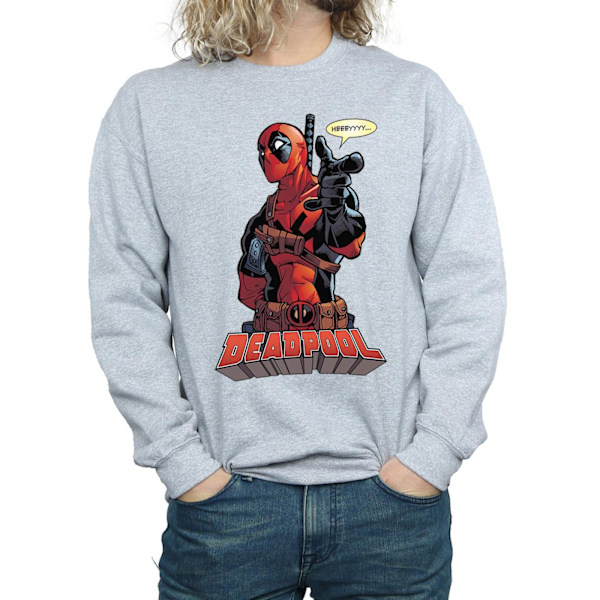 Deadpool Herr Hey You Bomullströja L Sports Grey Sports Grey L