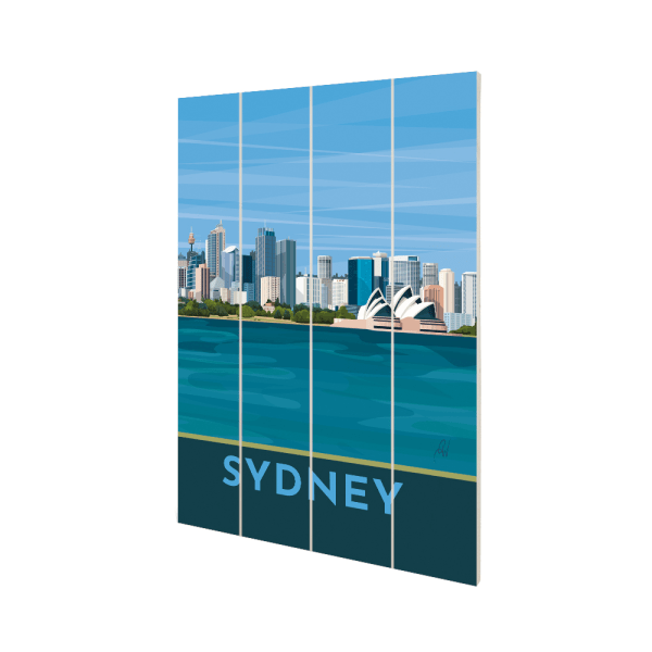 Georgina Westley Sydney Print 59cm x 40cm Blå/Vit Blue/White 59cm x 40cm