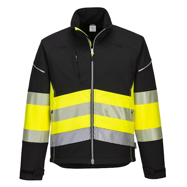 Portwest Herr PW3 Hi-Vis 3-lagers Klass 1 Soft Shell Jacka L Bl Black/Yellow L