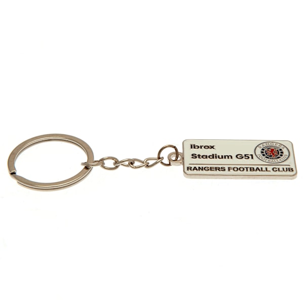 Rangers FC Street Sign Embossed Keyring One Size Steel Steel One Size