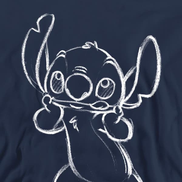 Lilo & Stitch Unisex Vuxen Sketch Sweatshirt S Marinblå Navy S