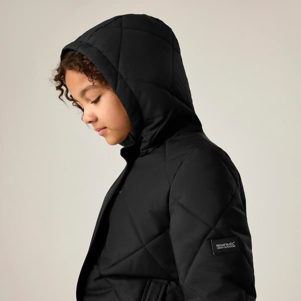 Regatta Barn/Kids Elryse Quiltad Vadderad Jacka 14 År Svart Black 14 Years