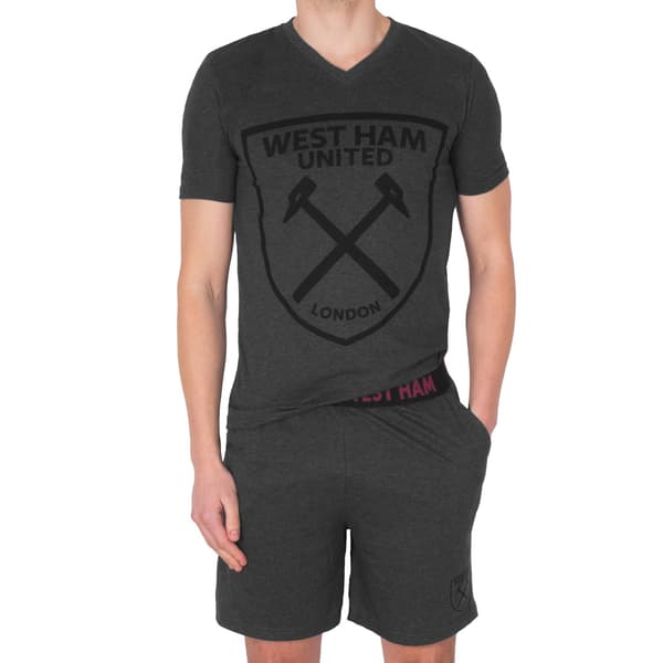 West Ham United FC Pyjamas för män, korta, M, grå Grey M