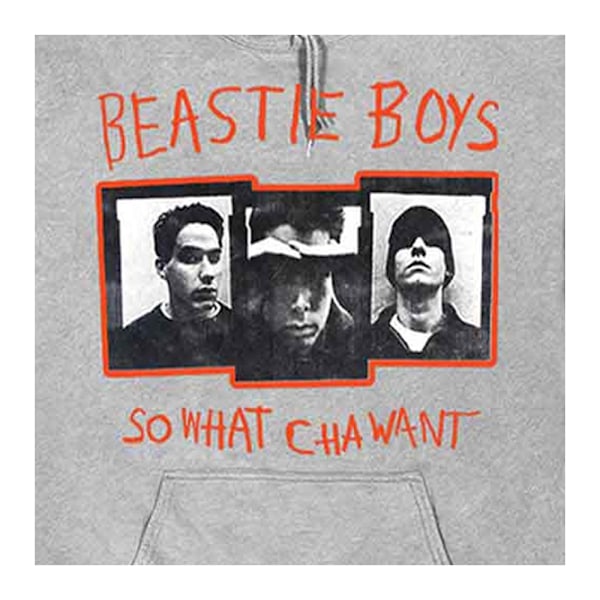 Beastie Boys Unisex Vuxen So What Cha Want Huvtröja S Grå Grey S