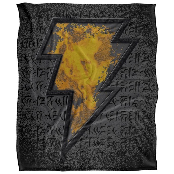 Black Adam Paint Logo Filt En Storlek Flerfärgad Multicoloured One Size