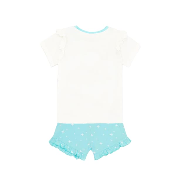 Frozen Pyjamas med korta ärmar för flickor 2-3 år Blå/Vit Blue/White 2-3 Years