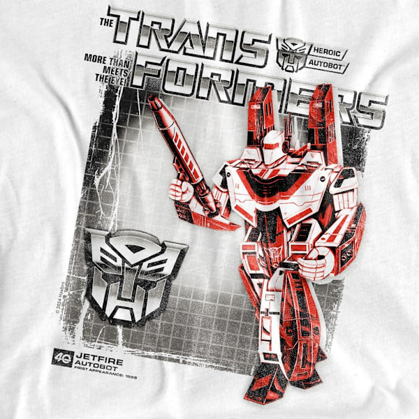 Transformers Herr Jetfire Box 40-års T-shirt 4XL Vit White 4XL
