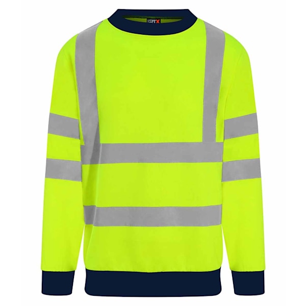 PRO RTX Herr Tvåfärgad Hög Synlighetssäkerhet Sweatshirt S Gul/Marinblå Yellow/Navy S