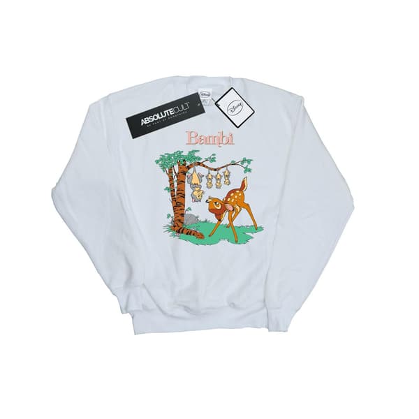 Disney Dam/Damer Bambi Tilted Up Sweatshirt S Vit White S