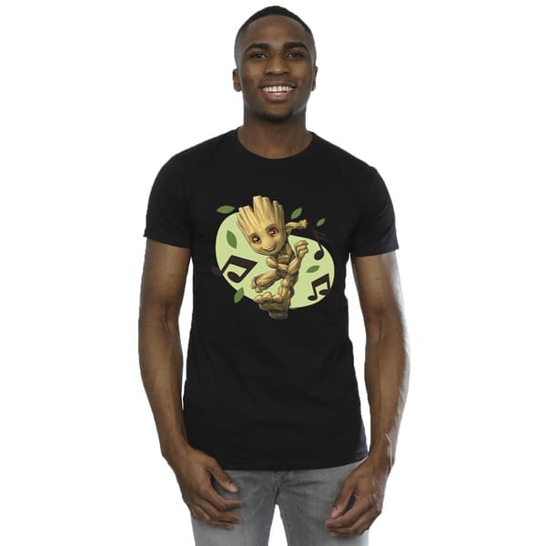 Marvel Herr Guardians Of The Galaxy Groot Noter T-Shirt Black L