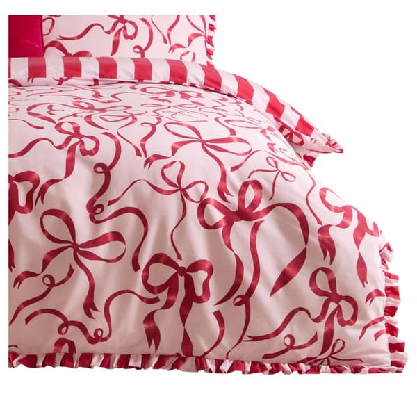 Furn Lavieen Bows Vändbart Påslakanset King/Super King Pi Pink/Red King/Super King