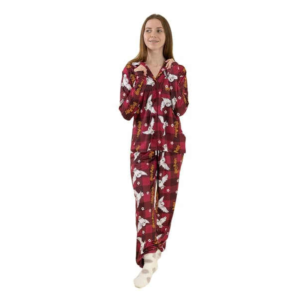 Harry Potter Dam/Dam Hedwig Lång Pyjamas Set XL Röd Red XL