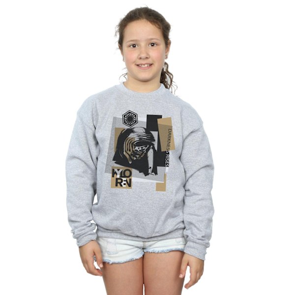 Star Wars Girls The Last Jedi Kylo Ren Patchwork Sweatshirt 9-11 Sports Grey 9-11 Years