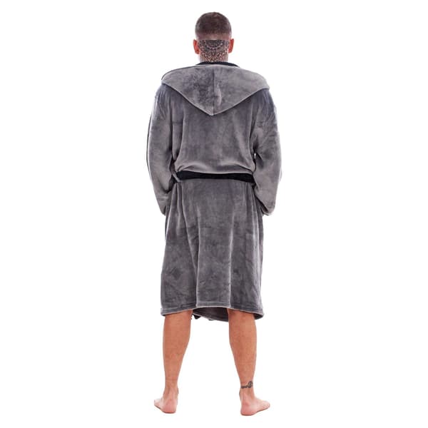 Keanu Fleece Morgonrock för Män M-L Grå/Svart Grey/Black M-L