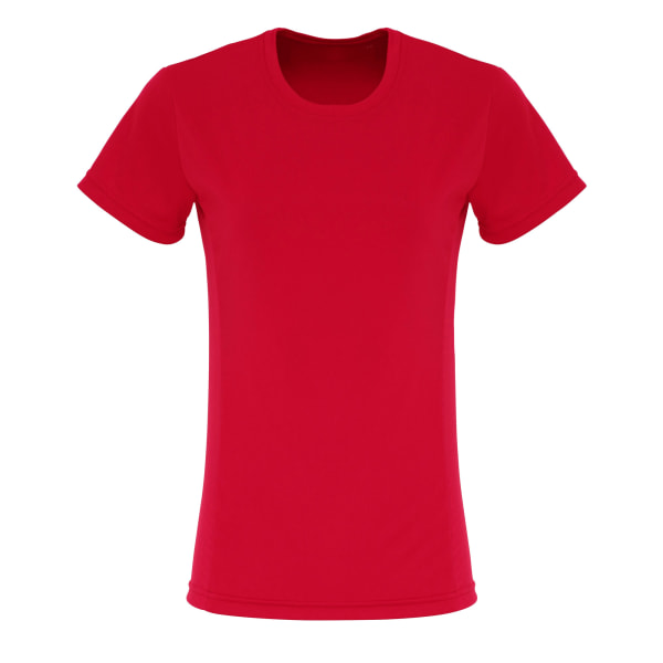 TriDri Dam/Dam T-shirt med präglad panel M Eldröd Fire Red M