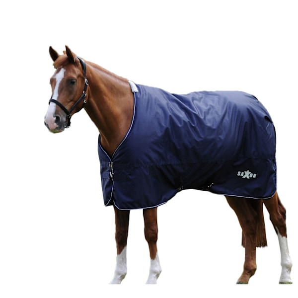 Saxon Defiant Standard-Neck Midweight Horse Turnout Rug 4´ Marinblå Navy/White 4´