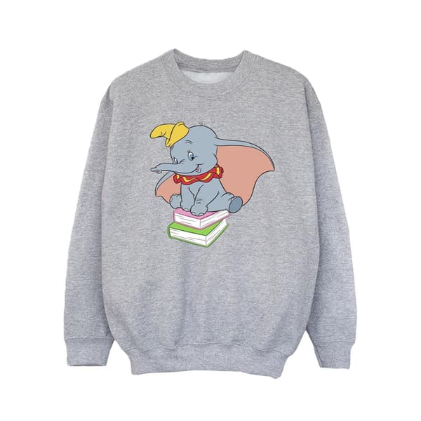 Disney Flickor Dumbo Sittande På Böcker Tröja 3-4 År Svart Black 3-4 Years
