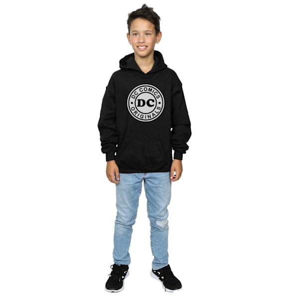 DC Comics Boys DC Originals Logo Hoodie 7-8 år Svart Black 7-8 Years