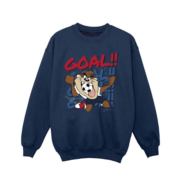 Looney Tunes Flickor Taz Goal Goal Goal Sweatshirt 9-11 År Marinblå Navy Blue 9-11 Years