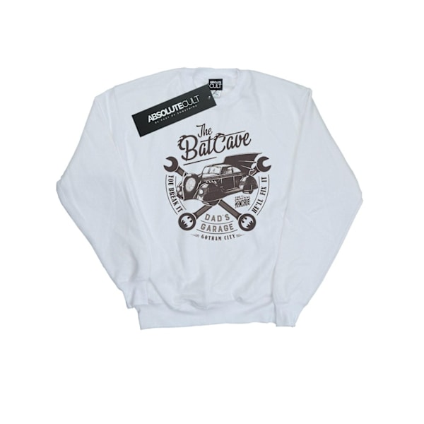 DC Comics Herr Batman Dad´s Garage Sweatshirt L Vit White L