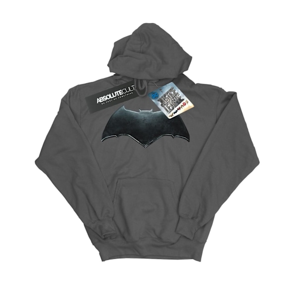 DC Comics Girls Justice League Movie Batman Emblem Hoodie 5-6 år Charcoal 5-6 Years