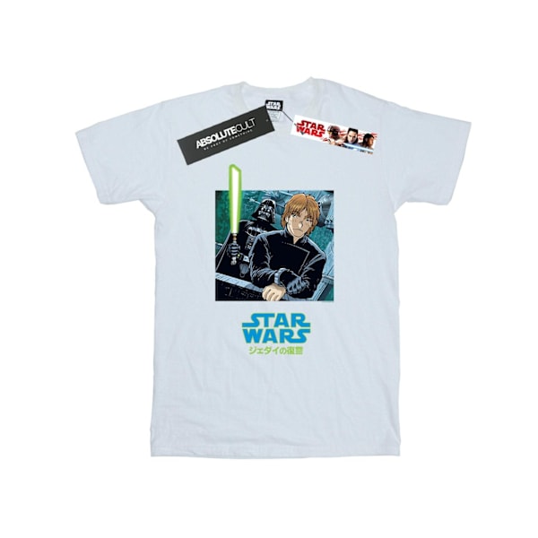 Star Wars Girls Vader And Luke Anime Bomull T-Shirt 12-13 År White 12-13 Years