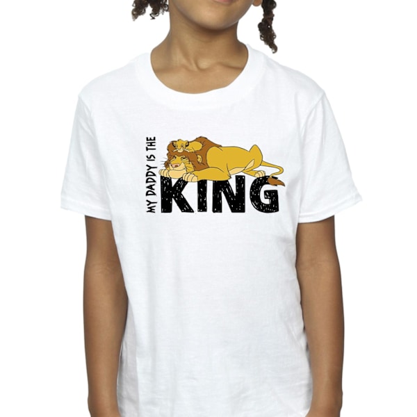 Disney Girls The Lion King Daddy Is King Bomull T-shirt 12-13 år White 12-13 Years