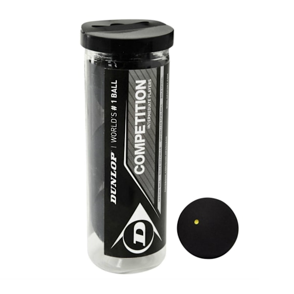 Dunlop Competition Squashbollar (3-pack) One Size Svart/Vit Black/White One Size