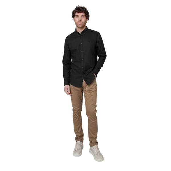 Threadbare Herr Regular Button-Down Skjorta M Svart Black M