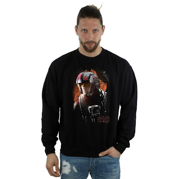 Star Wars The Last Jedi Poe Dameron Borstad Sweatshirt XL Black XL