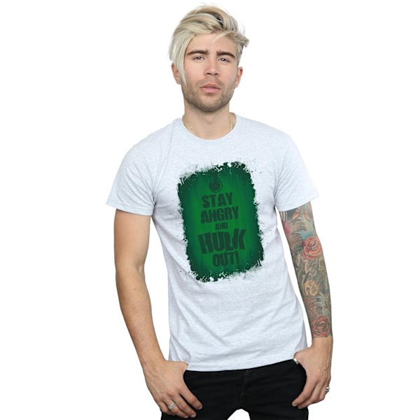 Marvel Herr Hulk Stay Angry T-shirt XL Sports Grey Sports Grey XL