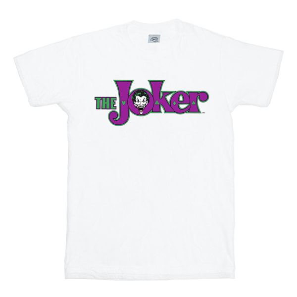 DC Comics Girls The Joker Text Logo Bomull T-shirt 5-6 år Vit White 5-6 Years