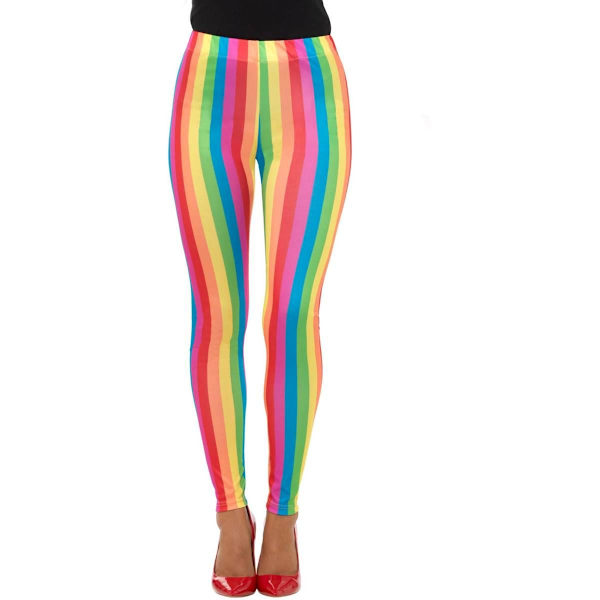 Smiffys Dam/Dam Clown Regnbågsleggings M Flerfärgad Multicoloured M
