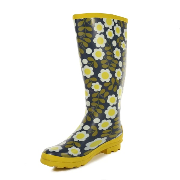 Regatta Dam/Dam Orla River Floral Wellington Boots 4 UK B Black/Yellow/Green 4 UK