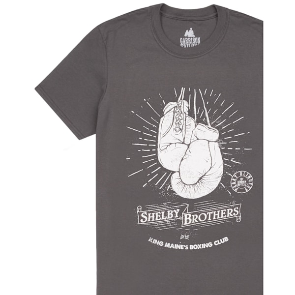 Peaky Blinders Mens Boxing Club Shelby Brothers T-Shirt 3XL Grå Grey 3XL