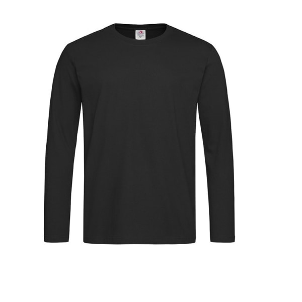 Stedman Mens Comfort Långärmad T-shirt 2XL Svart Opal Black Opal 2XL