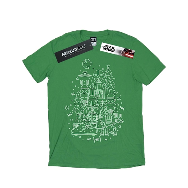 Star Wars Girls Empire Jul Bomull T-shirt 7-8 år Irländsk Irish Green 7-8 Years